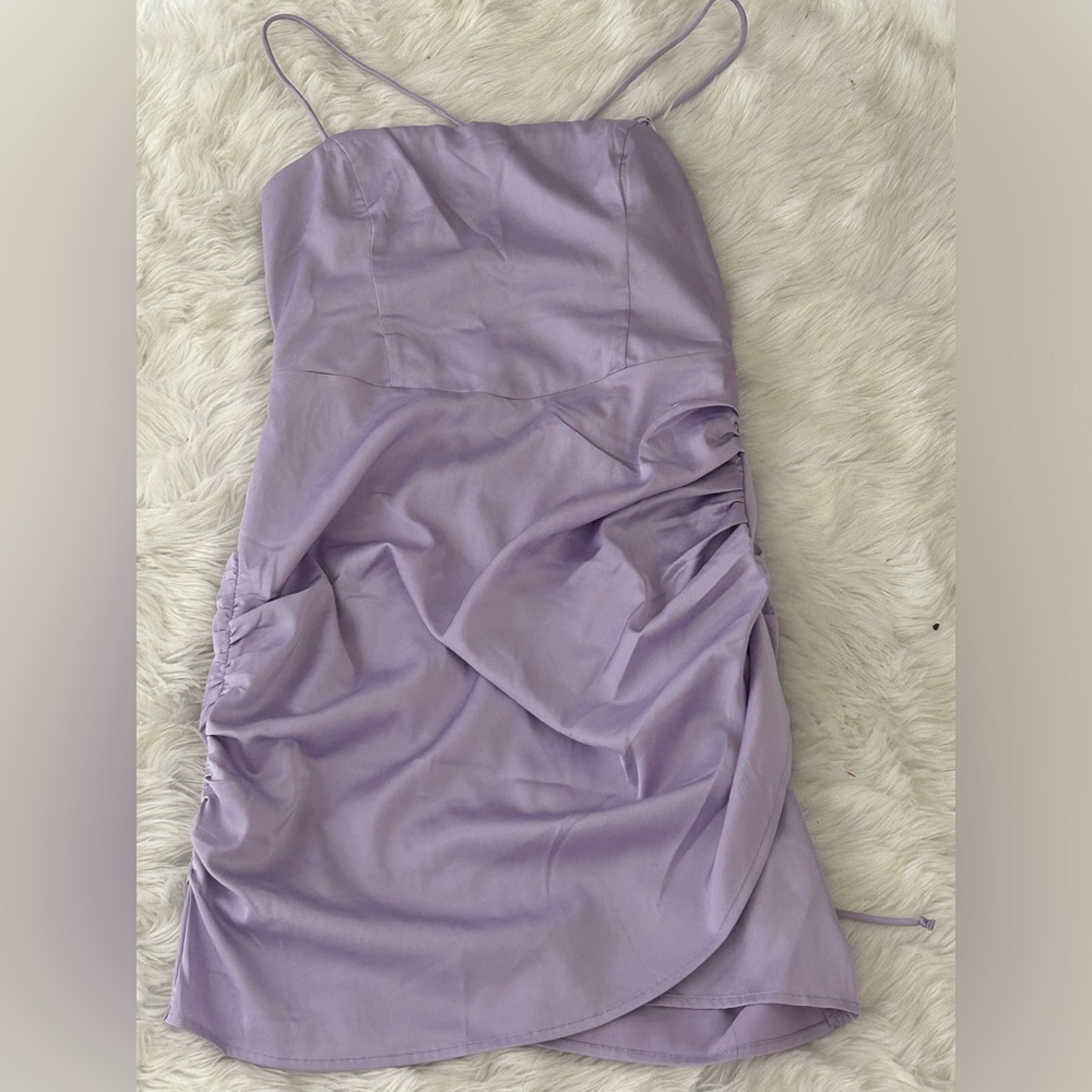 Brand New Lavender hollister satin going out dress with open back